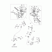 Схема вузла: Передній гальмівний циліндр Yamaha YP250 X-MAX