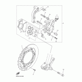 Схема вузла: Переднє гальмо Yamaha YZ450F YZ450F