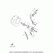 Схема вузла: Розподільний вал та Ланцюг ГРМ Yamaha TTR230 TT-R230