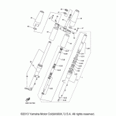 Схема вузла: Вилка передньої осі Yamaha XVS1300 V-Star Tourer