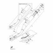 Схема вузла: Вихлопна система Yamaha WR250 WR250F