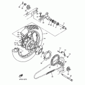 Схема узла: Заднее колесо Yamaha XT600 XT600