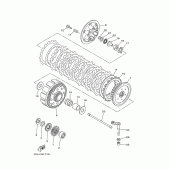 Схема узла: Сцепление Yamaha YZ250 YZ250
