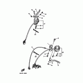 Схема узла: Пульт управления рулевой и Рычаг Yamaha XV250 Virago