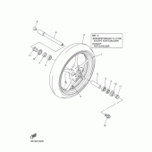 Схема узла: Переднее колесо Yamaha YZF-R6/ YZF600 R6