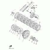Схема вузла: Зчеплення Yamaha XJ900 Diversion
