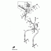 Схема вузла: Передній гальмівний циліндр Yamaha XJ600 Diversion (S-TYPE)