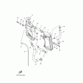 Схема узла: Радиатор и Патрубок системы охлаждения Yamaha YZ125