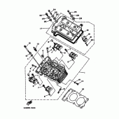 Схема вузла: Головка блоку циліндрів Yamaha TDM850