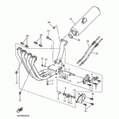 Схема вузла: Вихлопна система Yamaha YZF1000R Thunderace