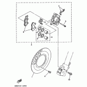 Схема вузла: Передній гальмівний супорт Yamaha YZ250 YZ250