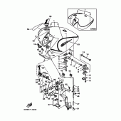 Схема вузла: Паливний бак Yamaha XV1700 Road Star