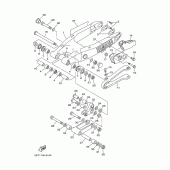 Схема вузла: Задній важіль та Підвіска Yamaha WR400F