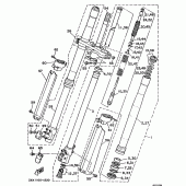 Схема узла: Вилка передней оси Yamaha YZ250 YZ250