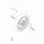 Схема вузла: Переднє колесо Yamaha MT09/ MTN850 MT-09