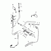 Схема вузла: Кермо та Тросики Yamaha XVZ1300 Royal Star Tour Deluxe