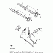 Схема вузла: Розподільний вал та Ланцюг ГРМ Yamaha YZF600R Thundercat