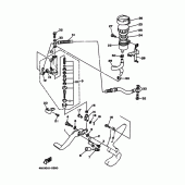 Схема вузла: Задній гальмівний циліндр Yamaha TRX850