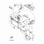 Схема узла: Радиатор и Патрубок системы охлаждения Yamaha MT125 MT-125