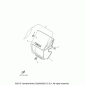 Схема вузла: Облицовочные елементи (1) Yamaha TW200