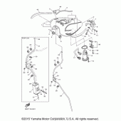 Схема вузла: Паливний бак Yamaha XVS950 V-Star Tourer