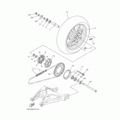 Схема вузла: Заднє колесо Yamaha MT09/MTN850 MT-09 Tracer