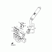 Схема вузла: Вихлопна система Yamaha YZF-R7 R7