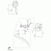 Схема вузла: Пульт керування рульовим та важелем Yamaha YZF-R6/ YZF600 R6