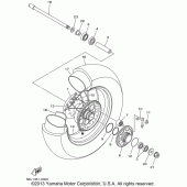 Схема вузла: Заднє колесо Yamaha XVS1100 V-Star Classic