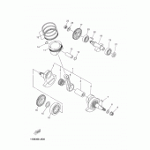 Схема вузла: Коленчатий вал і поршень Yamaha XT660 XT660Z Tenere