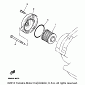 Схема узла: Масляный фильтр Yamaha XV250 Virago