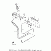 Схема вузла: Кермо та Тросики Yamaha YZF600R Thundercat