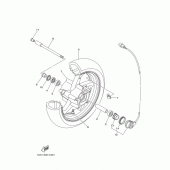 Схема вузла: Переднє колесо Yamaha XP500 T-MAX