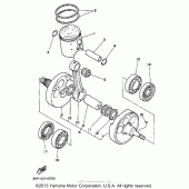 Схема узла: Поршень и Шатун Yamaha WR250 WR250Z