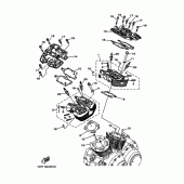 Схема вузла: Головка циліндра Yamaha XV1900 Raider S