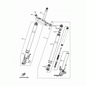 Схема вузла: Вилка передньої осі Yamaha FZ10/MTN1000 MT-10 SP