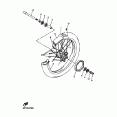 Схема вузла: Переднє колесо Yamaha WR250 WR250R