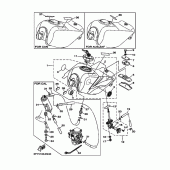 Схема вузла: Паливний бак Yamaha TW200