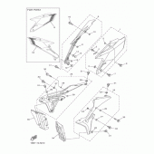 Схема узла: Боковая крышка Yamaha YZ250 YZ250F