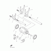 Схема узла: Копирный вал и Вилки Yamaha YZ450F YZ450F