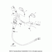 Схема вузла: Кермо та Тросики Yamaha XV1900 Raider