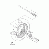Схема вузла: Заднє колесо Yamaha XP500 T-MAX