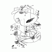 Схема вузла: Паливний бак Yamaha XV250 V-Star