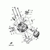 Схема вузла: Головка циліндра Yamaha TW200