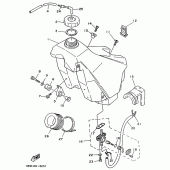 Схема вузла: Паливний бак Yamaha YZ125