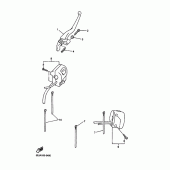 Схема вузла: Пульт управління рулевою і Ричаг Yamaha XVZ1300 Royal Star Tour Classic