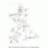 Схема вузла: Передній гальмівний циліндр Yamaha VMX17 V-MAX