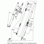 Схема узла: Вилка передней оси Yamaha XV250 Virago