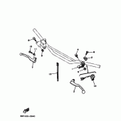 Схема вузла: Пульт управління рульовий та Важіль Yamaha YZ125