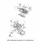 Схема вузла: Головка циліндра Yamaha XVS1300 Stryker Bullet Cowl Cruiser